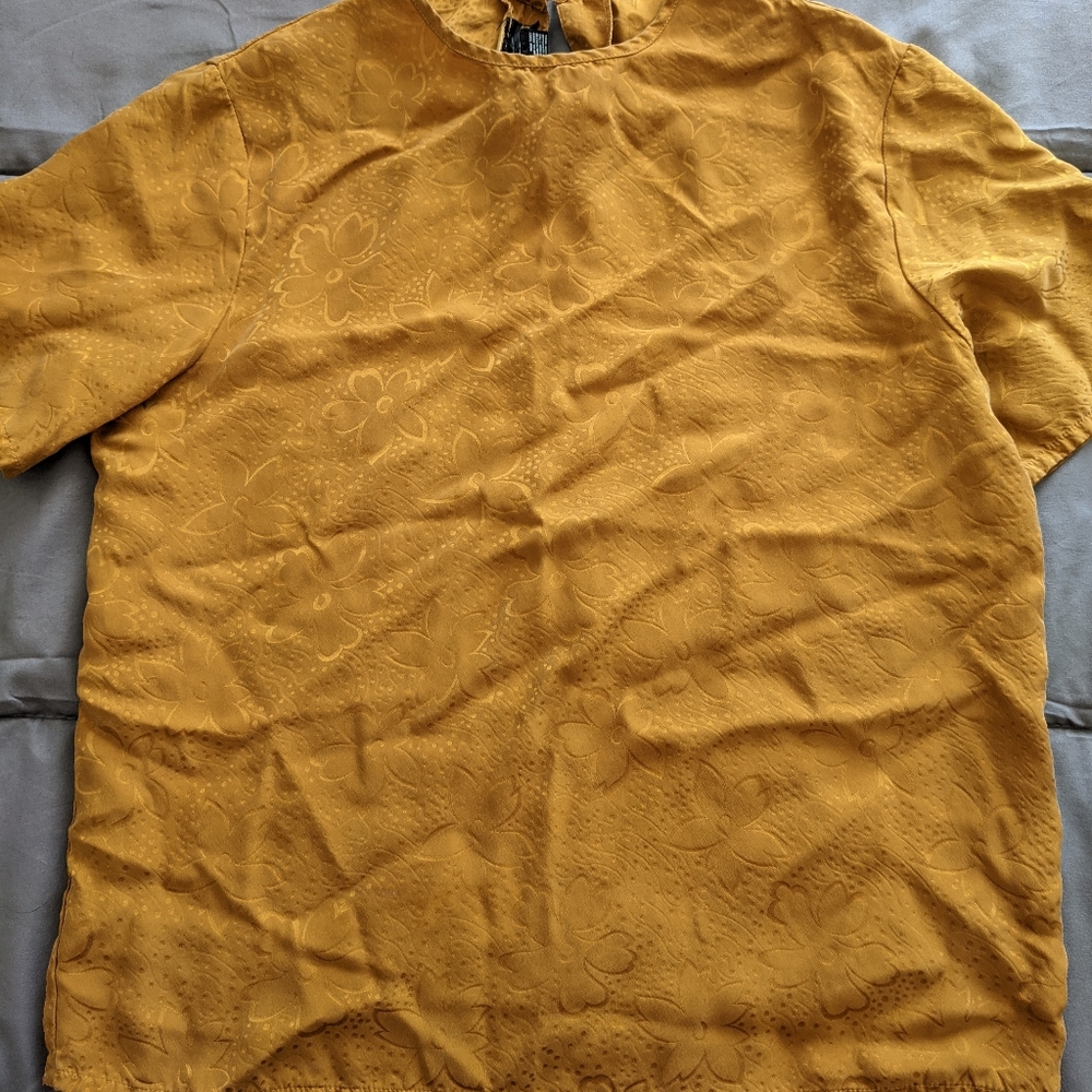Yellow floral shirt
